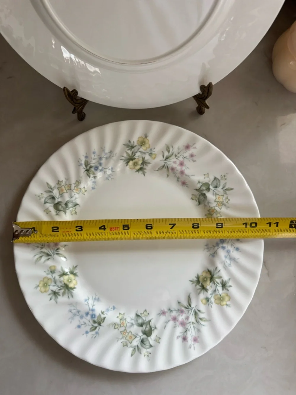 Vintage SPRING VALLEY by Minton Dinner Plates 10.75” Made in England Set of 2 - Picture 6 of 7